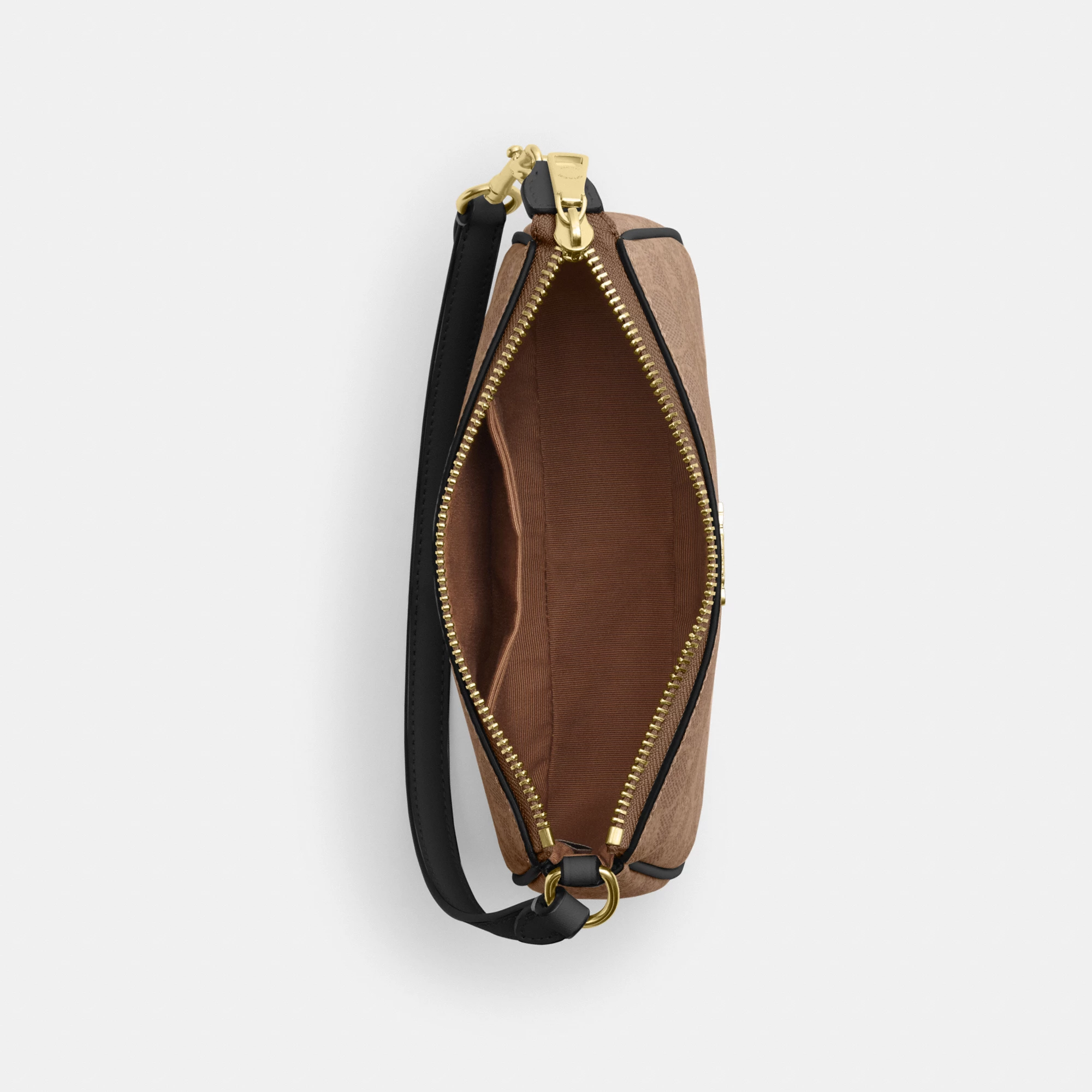 COACH®,Nolita 19 In Signature Canvas,Canvas,Shoulder Bag,Metal,Casual,Brown,Inside View,Top View