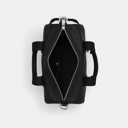 COACH®,Explorer Duffle Bag 28,Leather,Duffle Bag,Logo,Father's Day,Black,Inside View,Top View