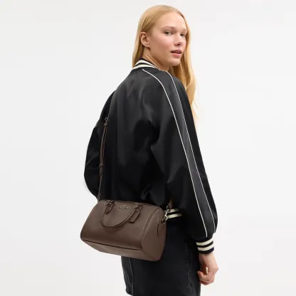 COACH®,Rowan Satchel Bag,Satchel,Logo,Casual,Work,Brown