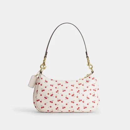 COACH®,Teri Shoulder Bag With Cherry Print,,Back View