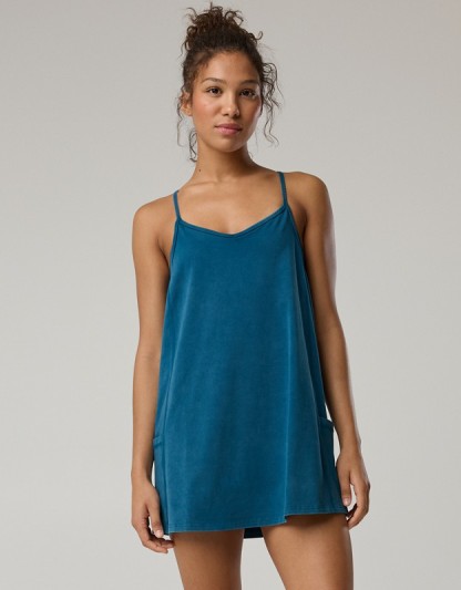 OFFLINE By Aerie OG Cotton Racerback Mini Dress - Twilight Blue