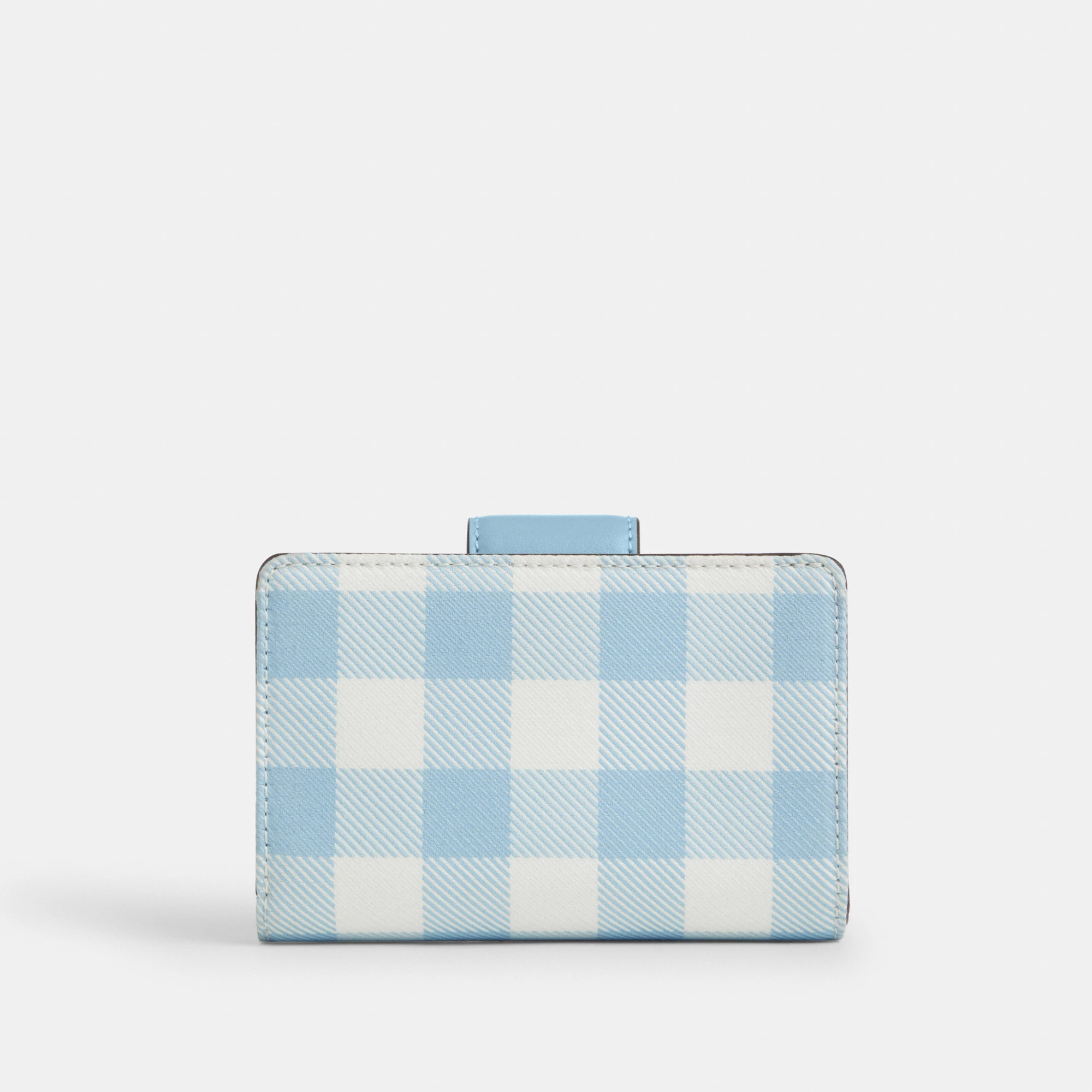 Medium Corner Zip Wallet With Gingham Print - IMN48 - view 4