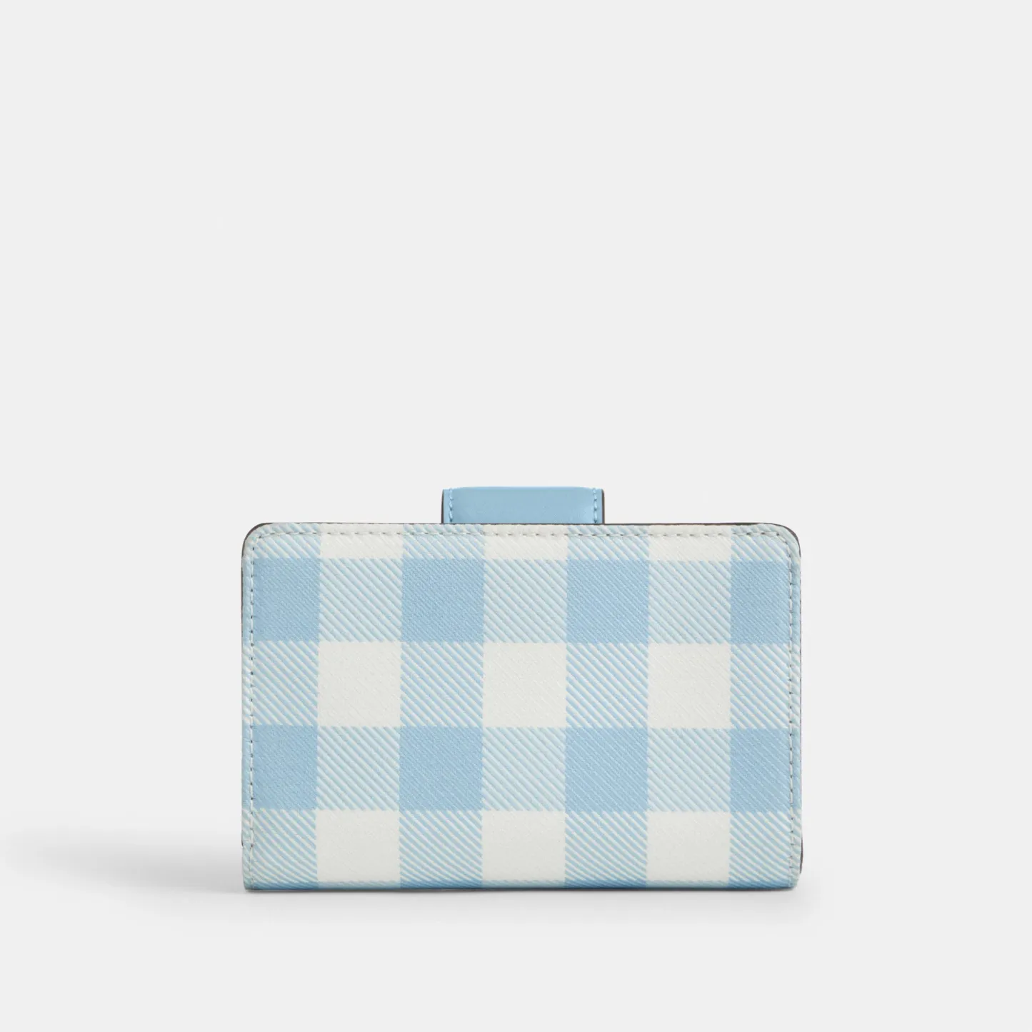 Medium Corner Zip Wallet With Gingham Print - IMN48 - view 4