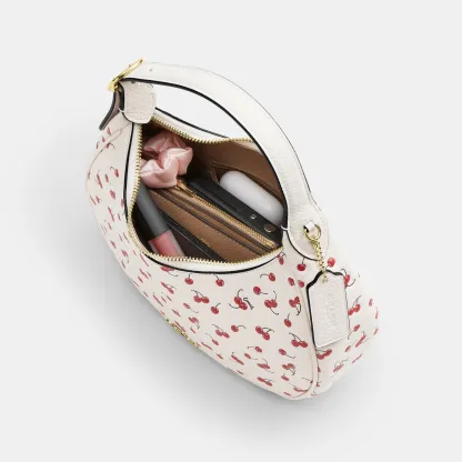 COACH®,Emily Shoulder Bag With Cherry Print,,Inside View,Top View