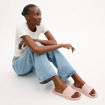 COACH®,Udele Sport Slide In Signature Denim,Pink,Detail View