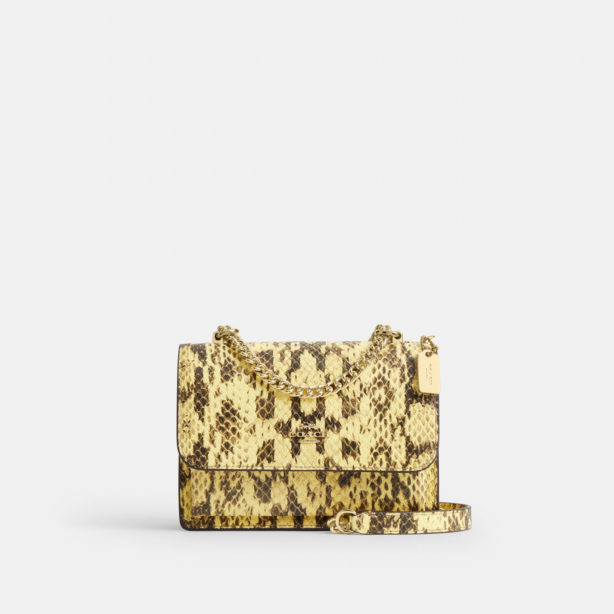 COACH®,Mini Klare Crossbody Bag,Yellow,Front View