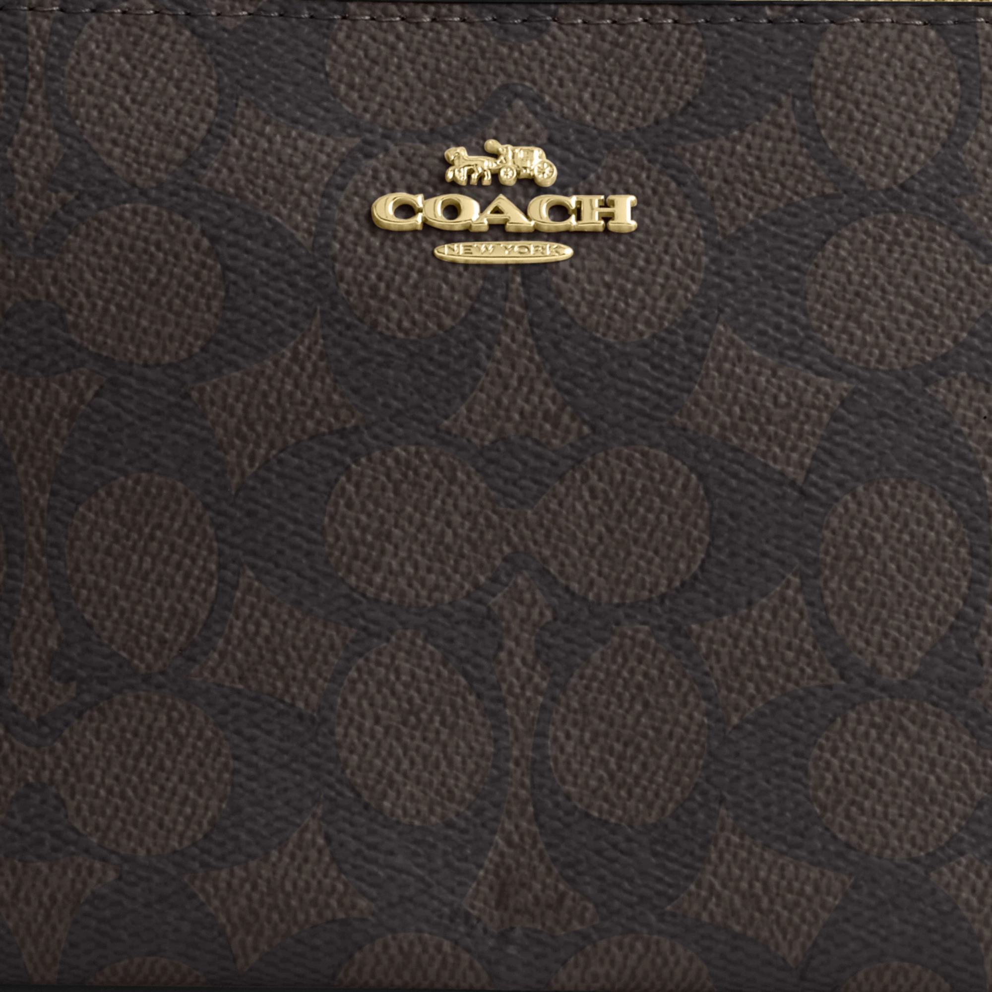 COACH®,Nolita 19 In Signature Canvas,Canvas,Shoulder Bag,Metal,Casual,Brown,Closer View
