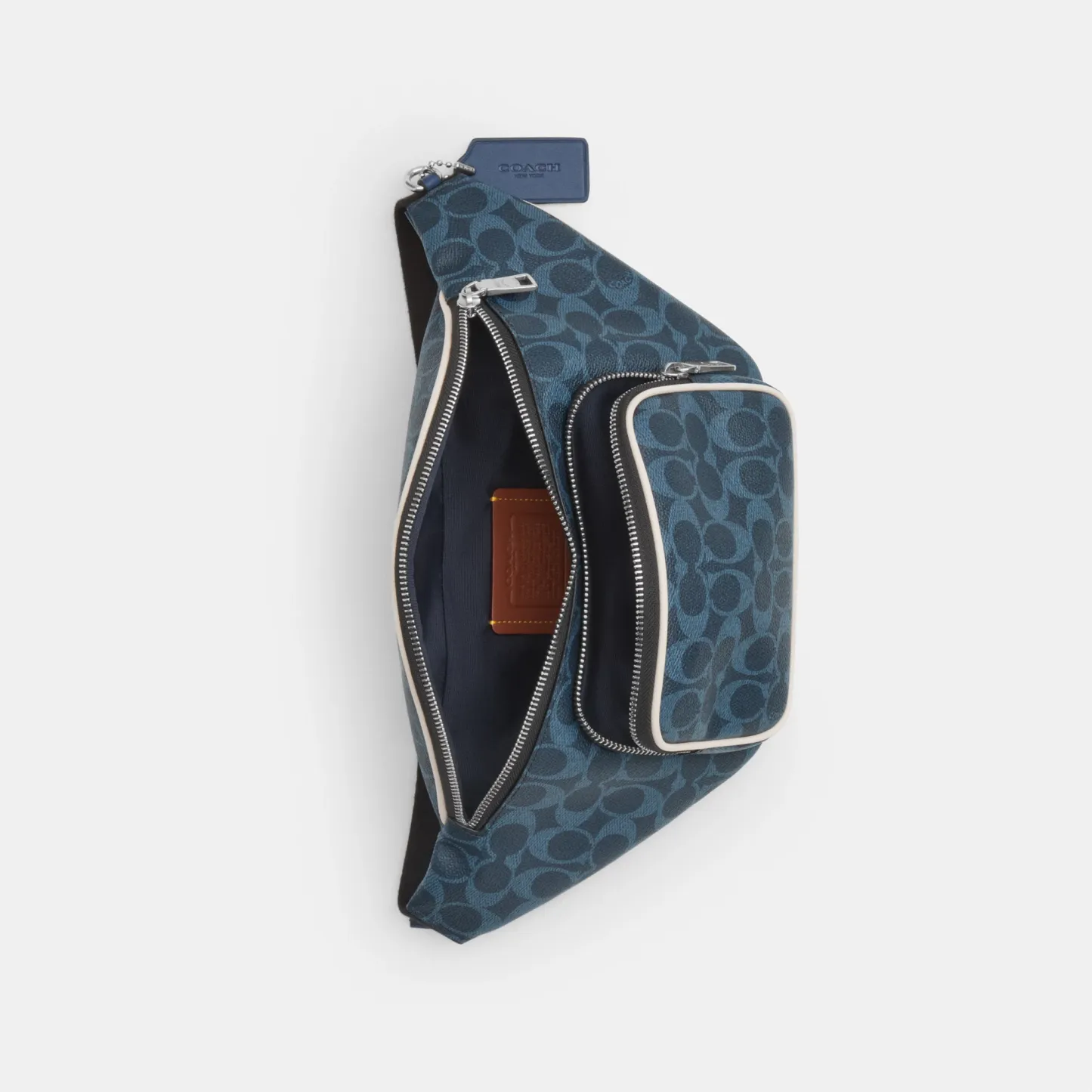 COACH®,Travis Belt Bag 35 In Signature Canvas,,Inside View,Top View