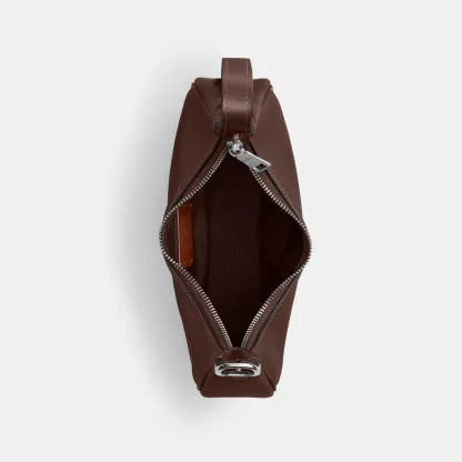 COACH®,Emily Shoulder Bag,Leather,Recycled Polyester,Lining Recycled Polyester,Hobo,Metal Material,3D Embellishment,Metal,...,Brown,Inside View,Top View
