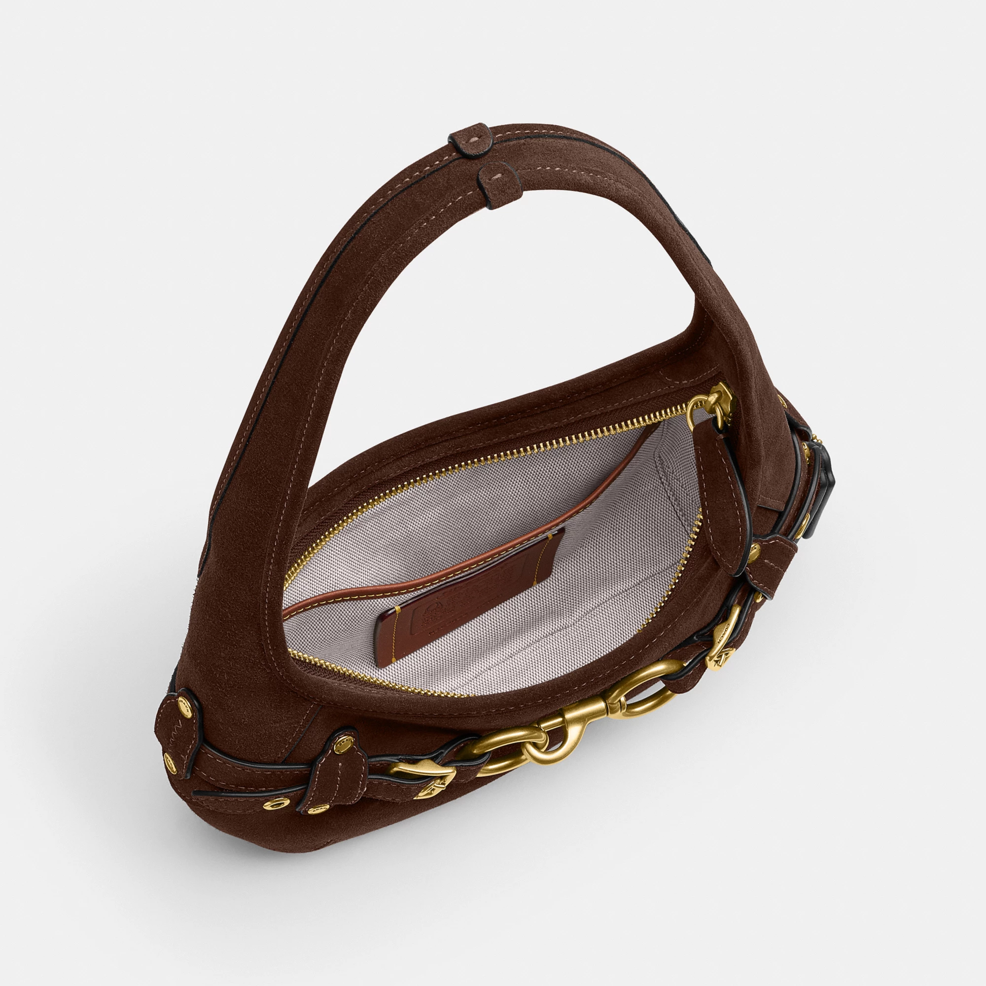 COACH®,Belted Ergo Shoulder Bag 26,,Inside View,Top View