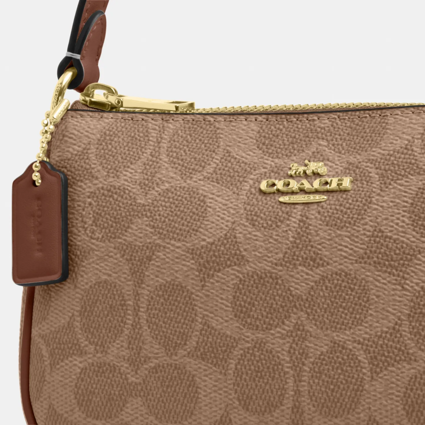 COACH®,Nolita 19 In Signature Canvas,Canvas,Shoulder Bag,Metal,Casual,Brown,Closer View