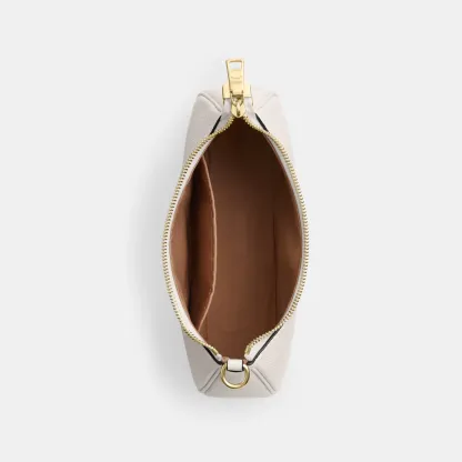 COACH®,Teri Shoulder Bag,Shoulder Bag,Chain Detail,Metal,Logo,Casual,White,Inside View,Top View