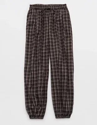 Aerie Seersucker Balloon Pant - Deep Earth