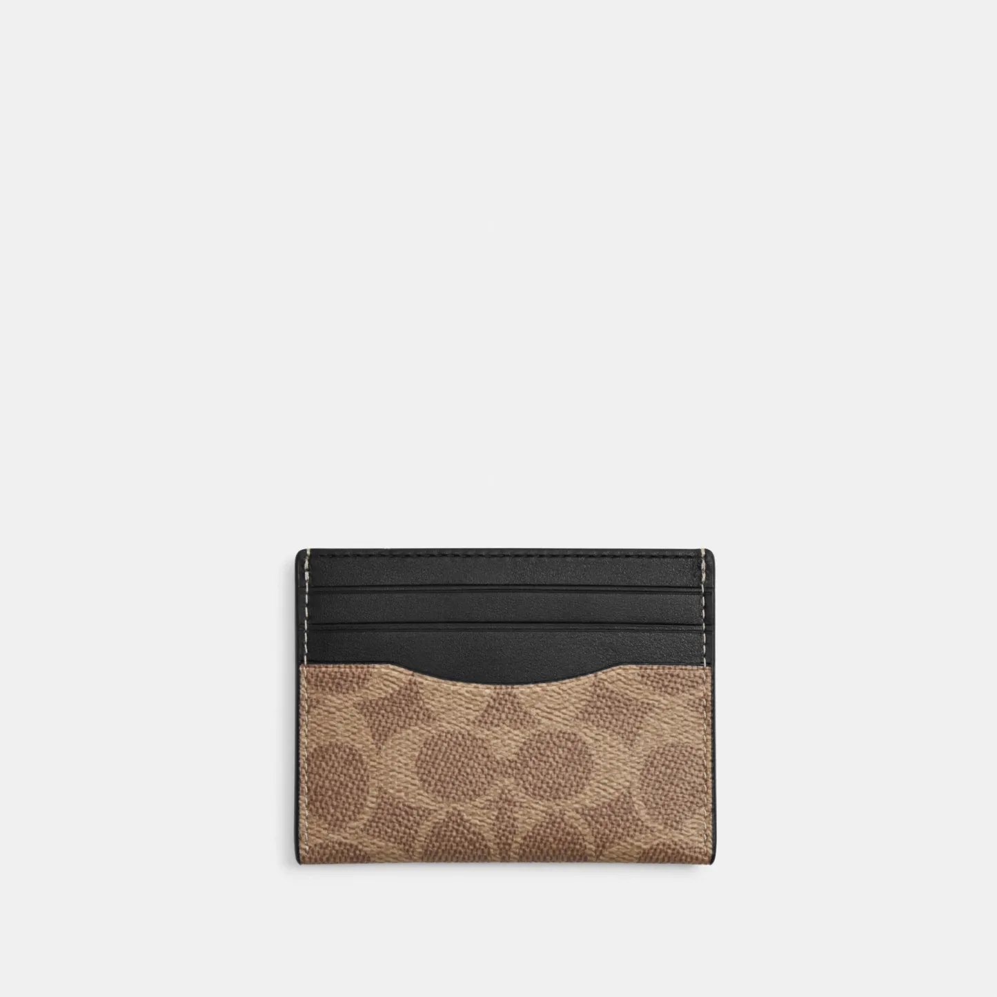 COACH®,Slim Id Card Case In Signature Canvas,Card Case,Color Block,Casual, Father's Day,Multi Color,Front View