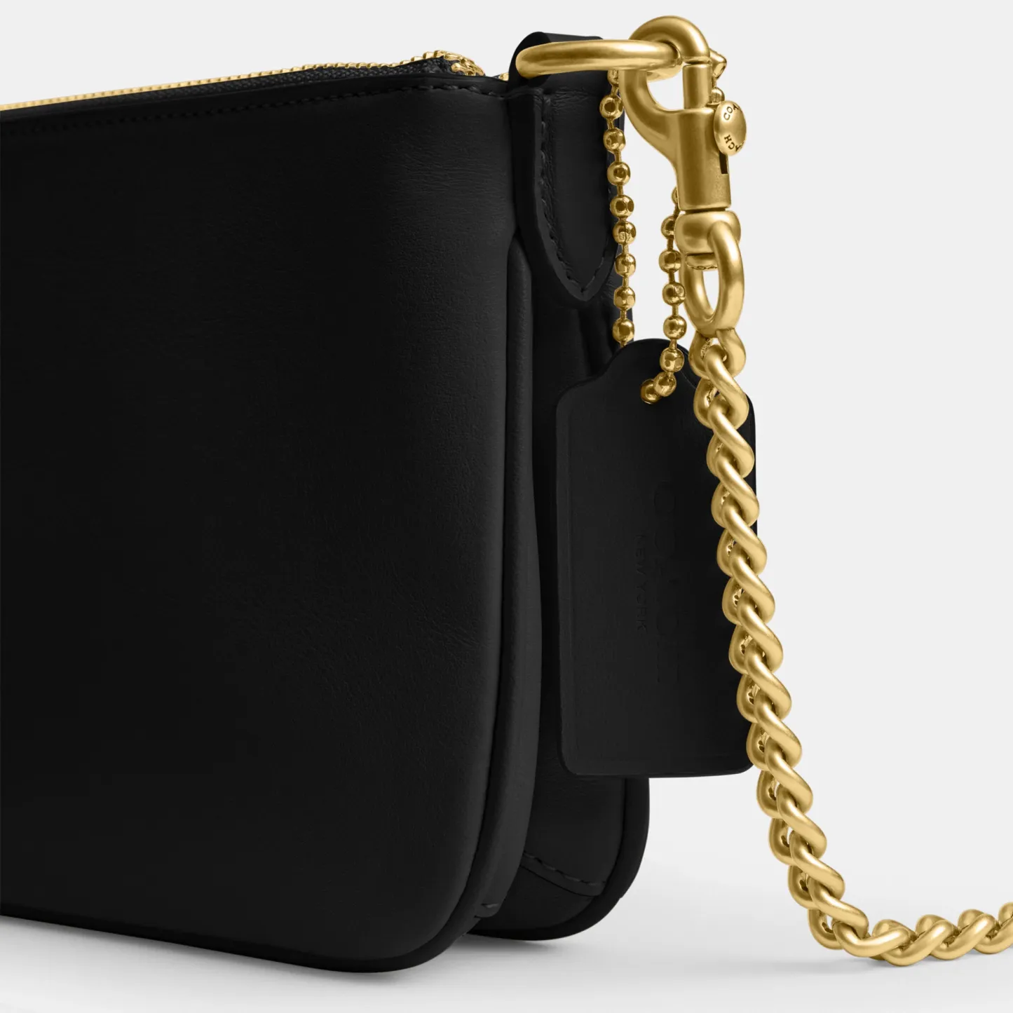 COACH®,Audrey Crossbody Bag,Recycled Polyester,Leather,Lining Recycled Polyester,Shoulder Bag,Metal Material,Metal,Pendant...,Black,Closer View