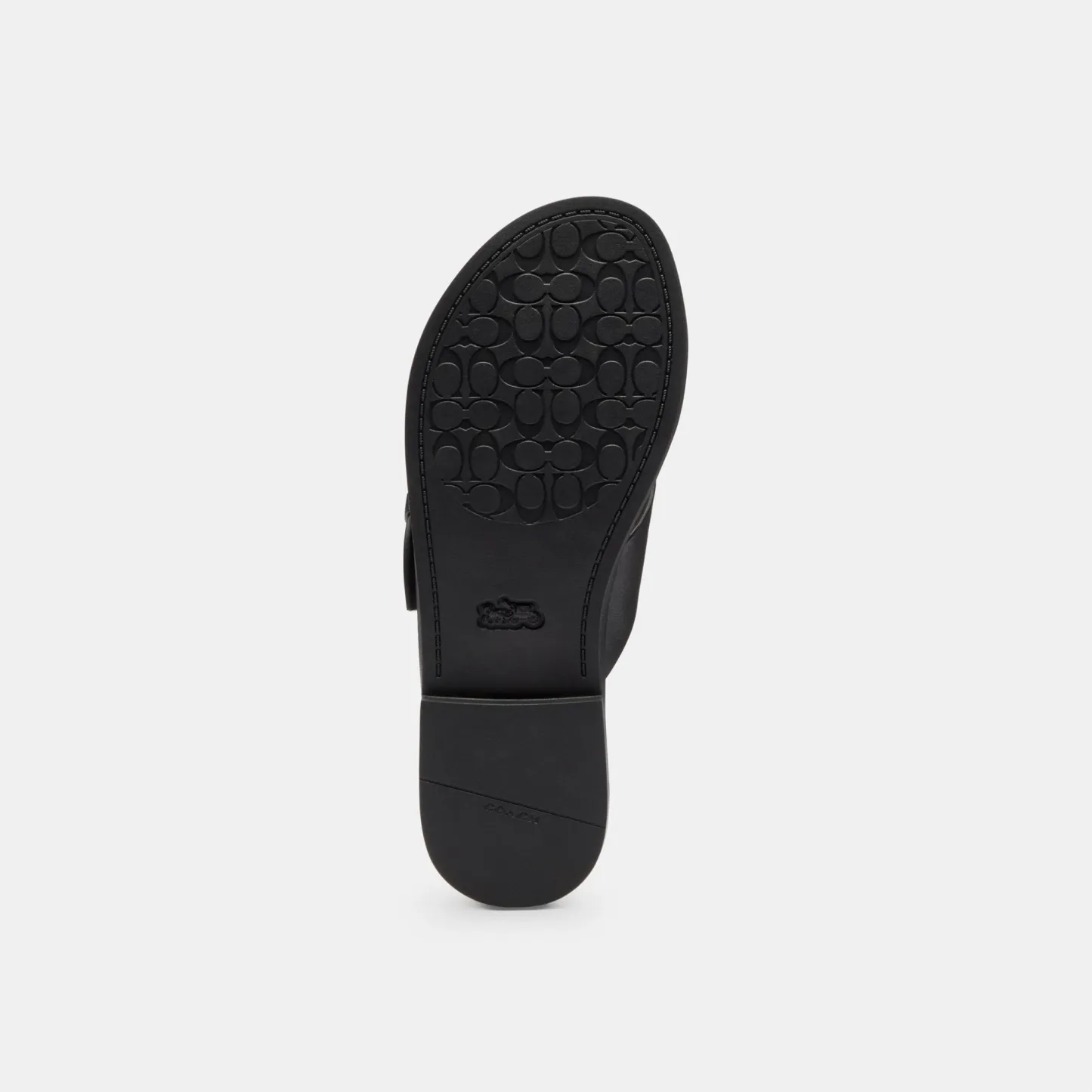 COACH®,Crisscross Buckle Sandal,Black,Outsole View