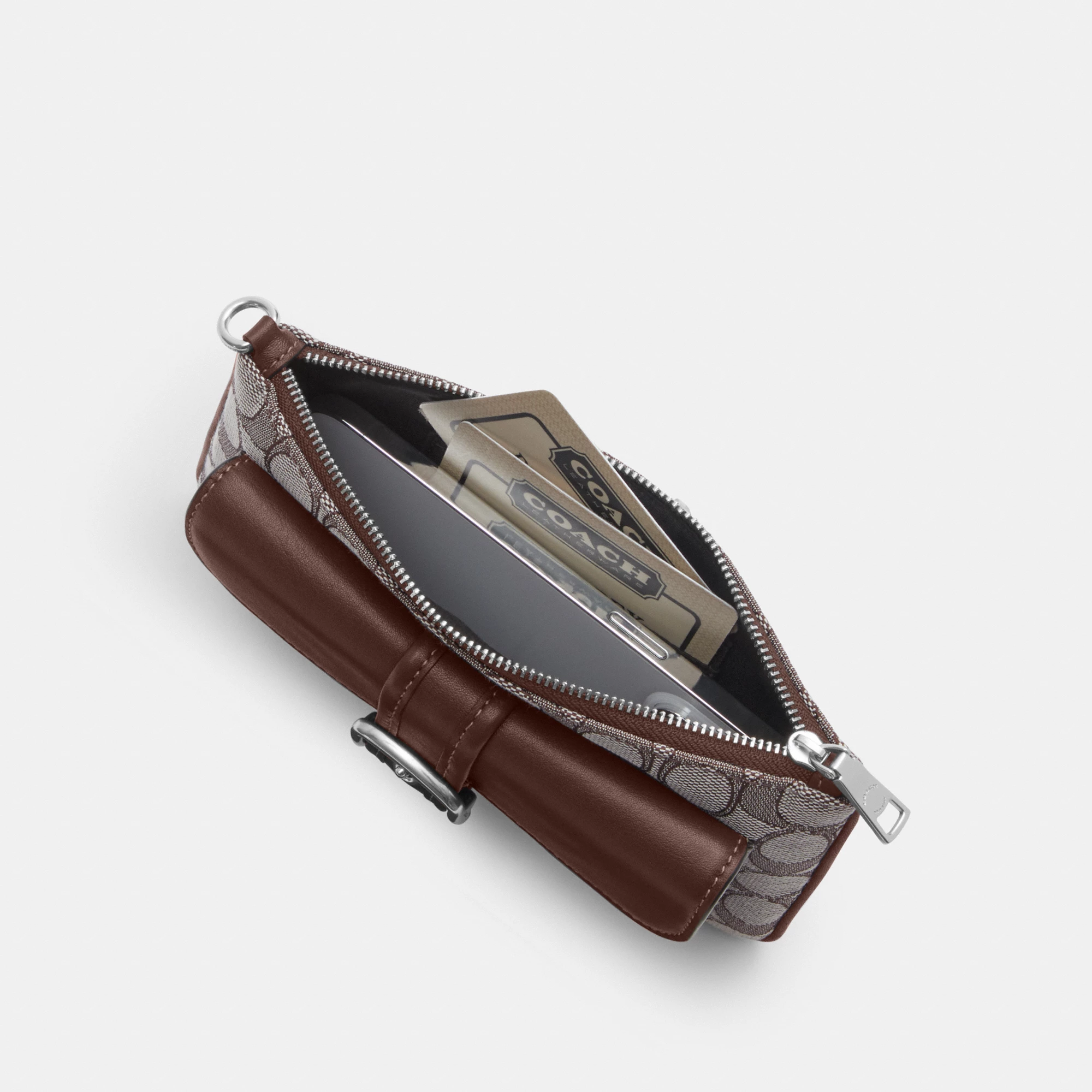 Ashton Wristlet In Signature Jacquard - SVS8S - view 4