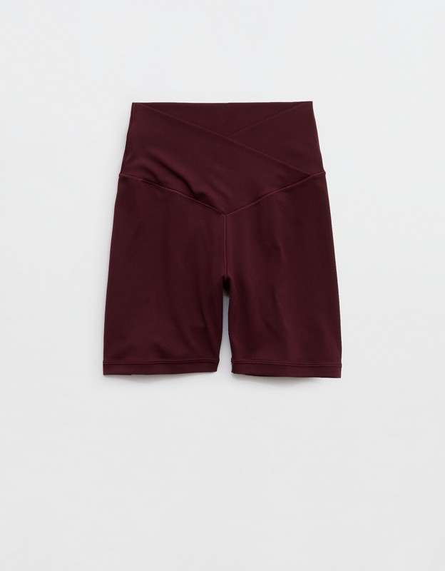 OFFLINE By Aerie Real Me Crossover High Waisted 5" Bike Short - Royal Berry