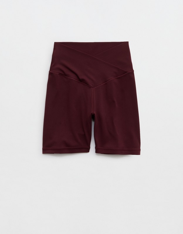 OFFLINE By Aerie Real Me Crossover High Waisted 5" Bike Short - Royal Berry