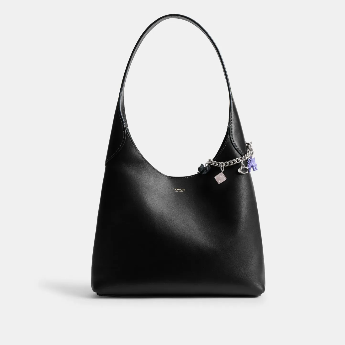 COACH®,Motif Chain Bag Charm,Bag Charm,3D Embellishment,Bow,Engraved Detail,Heart Embellishment,Rhinestones,Logo,Multi Color,Angle View