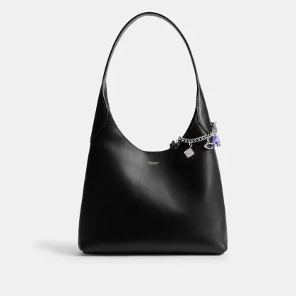 COACH®,Motif Chain Bag Charm,Bag Charm,3D Embellishment,Bow,Engraved Detail,Heart Embellishment,Rhinestones,Logo,Multi Color,Angle View