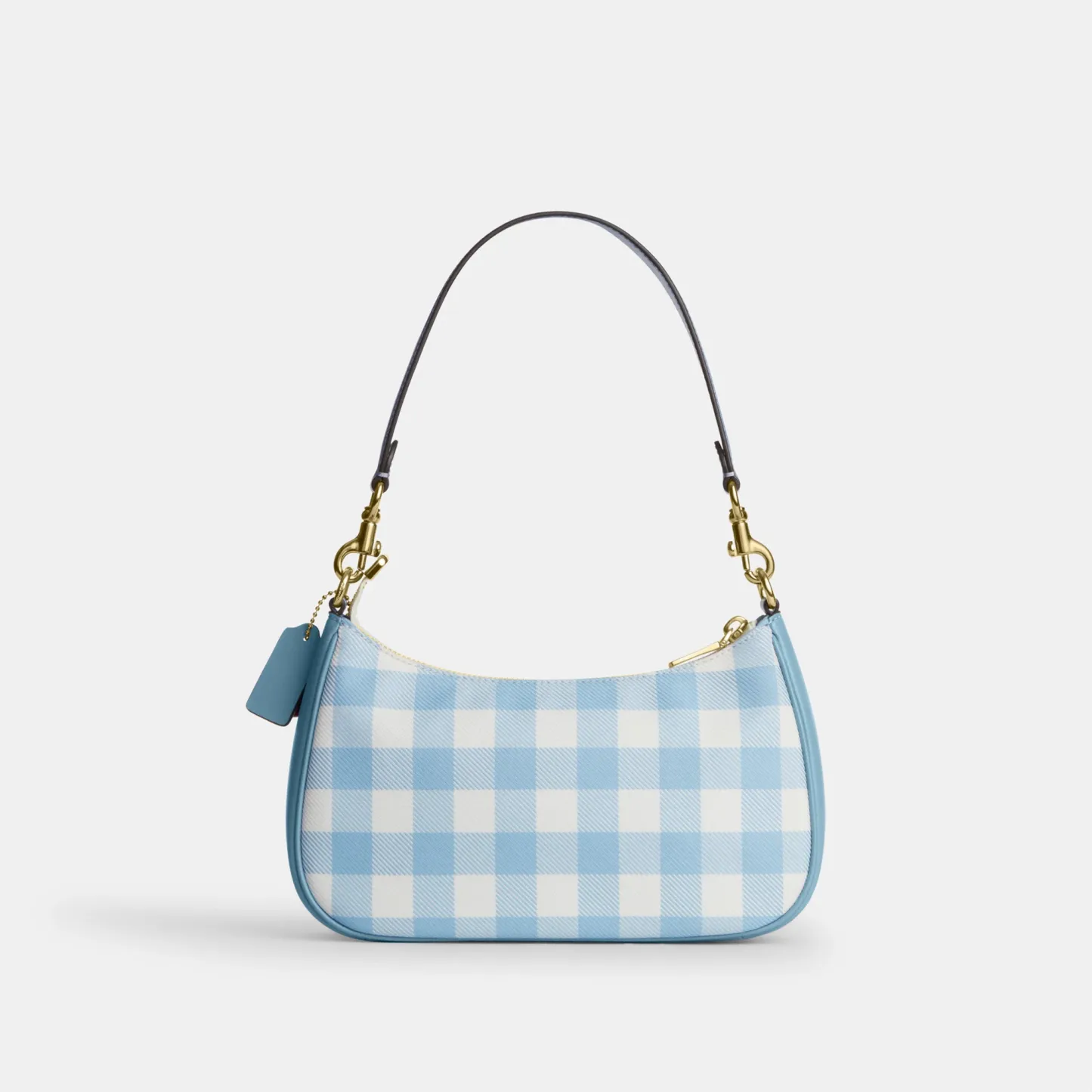 COACH®,Teri Shoulder Bag With Gingham Print And Charm,,Back View