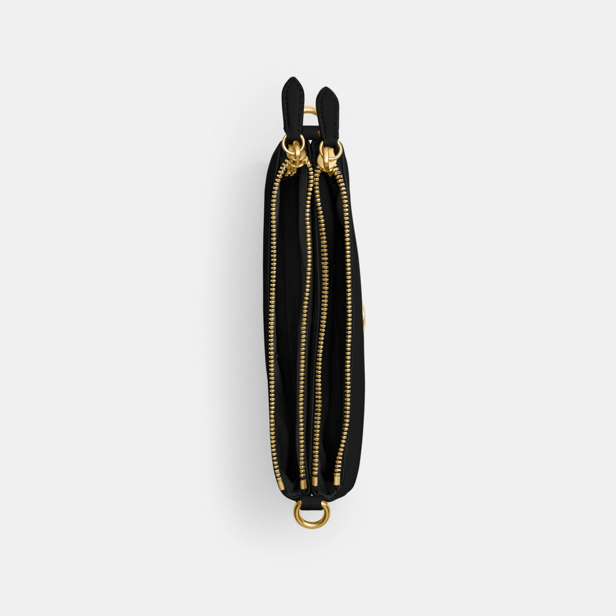 COACH®,Audrey Crossbody Bag,Recycled Polyester,Leather,Lining Recycled Polyester,Shoulder Bag,Metal Material,Metal,Pendant...,Black,Inside View,Top View