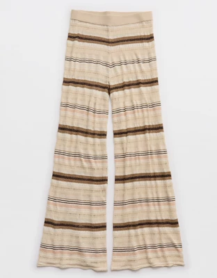 Aerie Open Knit Shimmer Pant - Cake Batter