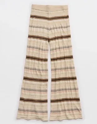 Aerie Open Knit Shimmer Pant - Cake Batter