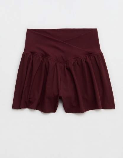 OFFLINE By Aerie Real Me Crossover Flowy Short - Royal Berry