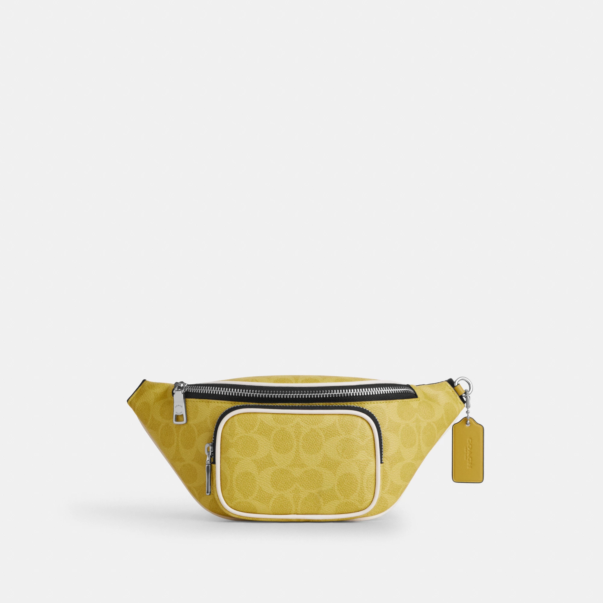 COACH®,Travis Belt Bag 30 In Signature Canvas,,Front View