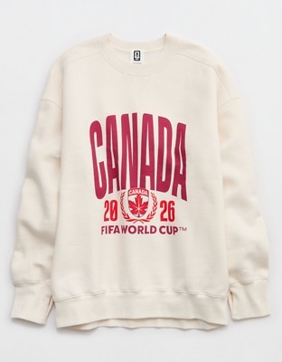 FWC26™ OFFLINE By Aerie Cloud Fleece Oversized Crewneck Sweatshirt - Deep Ruby