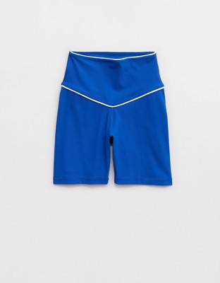 OFFLINE By Aerie Real Me XTRA High Waisted 5" Rib Piping Bike Short - Cobalt Jewel