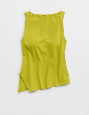 OFFLINE By Aerie Real Me XTRA Asymmetrical Tank Top - Lime Slush