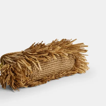 COACH®,Tabby Shoulder Bag 26,Crossbody,Shoulder Bag,Straw,Logo,Fringe,Brass,Casual,Beige,Outsole View