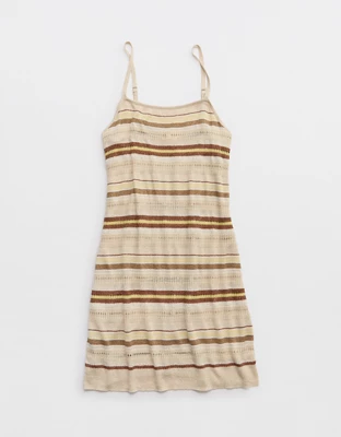 Aerie Lurex Sweater Dress - Cake Batter