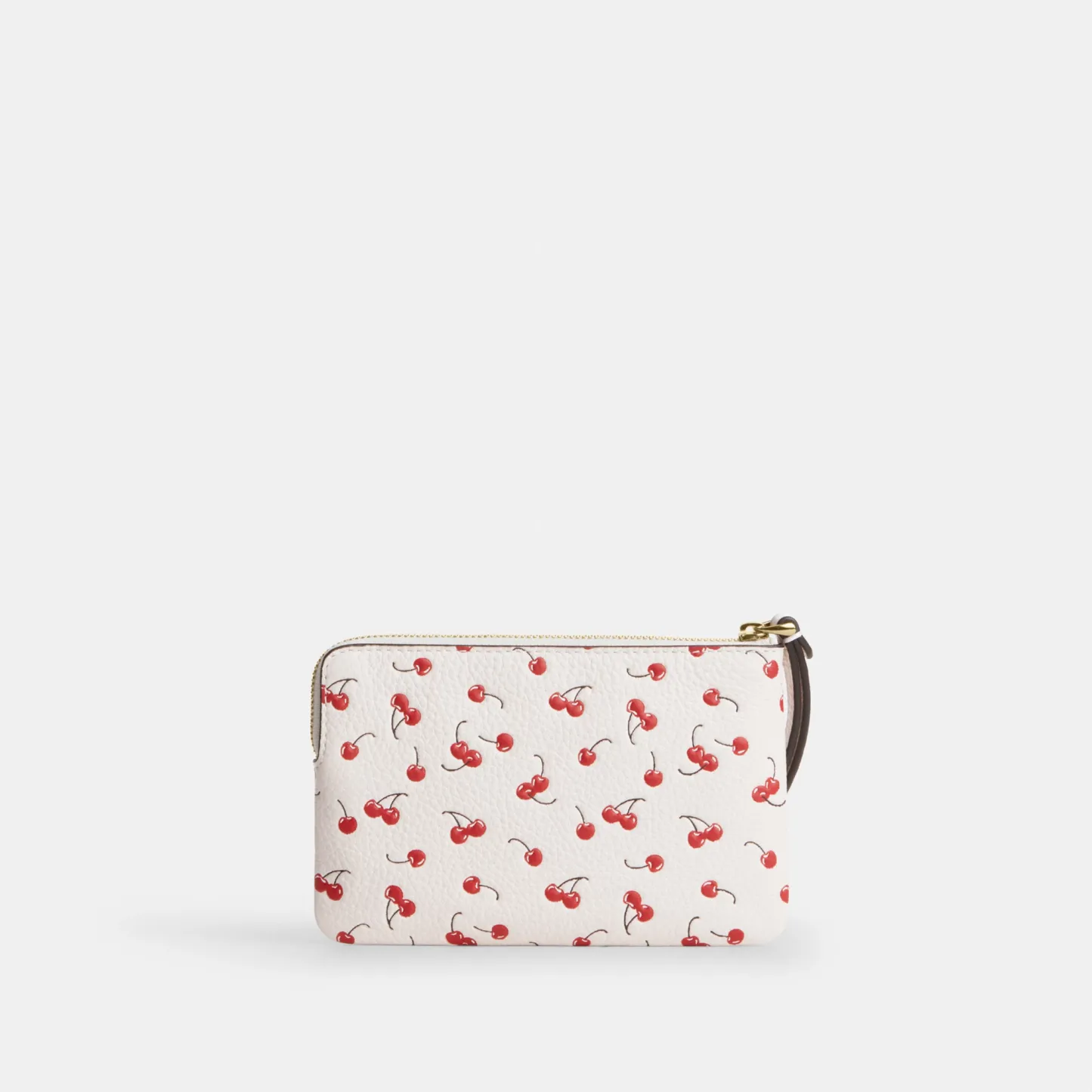 COACH®,Corner Zip Wristlet With Cherry Print,,Back View