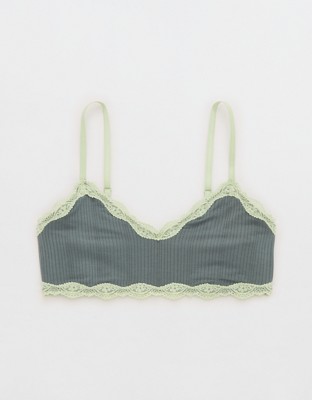 Superchill Modal Lace Trim Bralette - Royal Palm