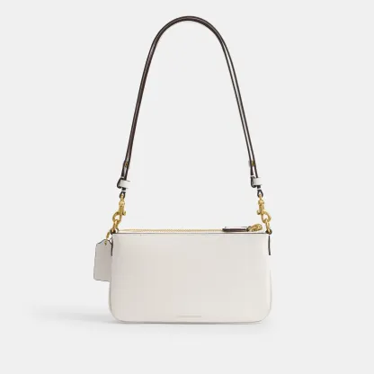 COACH®,Audrey Crossbody Bag,Recycled Polyester,Leather,Lining Recycled Polyester,Shoulder Bag,Metal Material,Metal,Pendant...,White,Back View