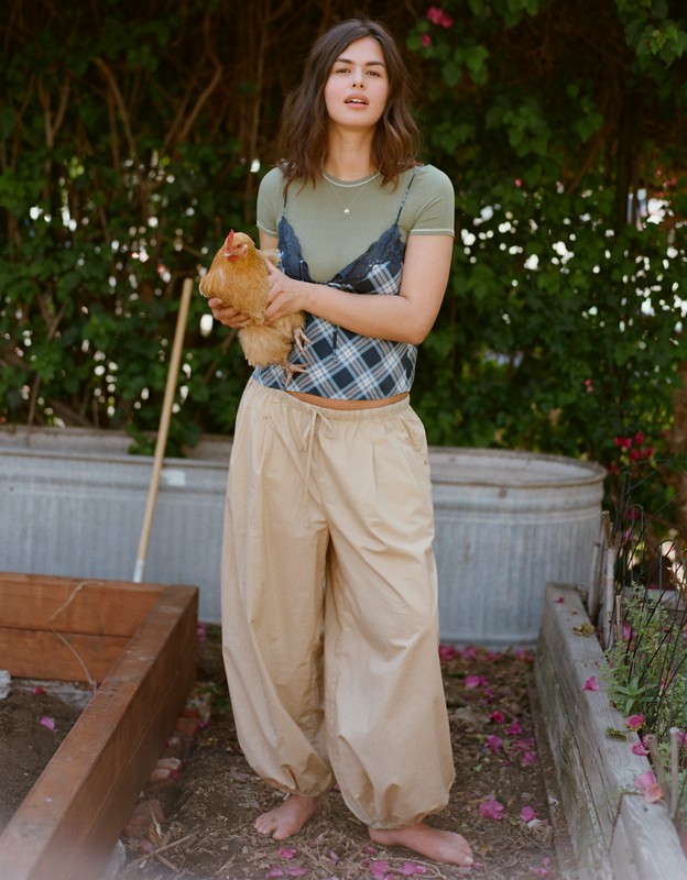 Aerie Woven Balloon Pant - Soft Wheat