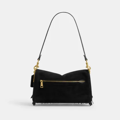 Tabby Shoulder Bag 26 With Crystal Beaded Fringe - B4BK - view 5