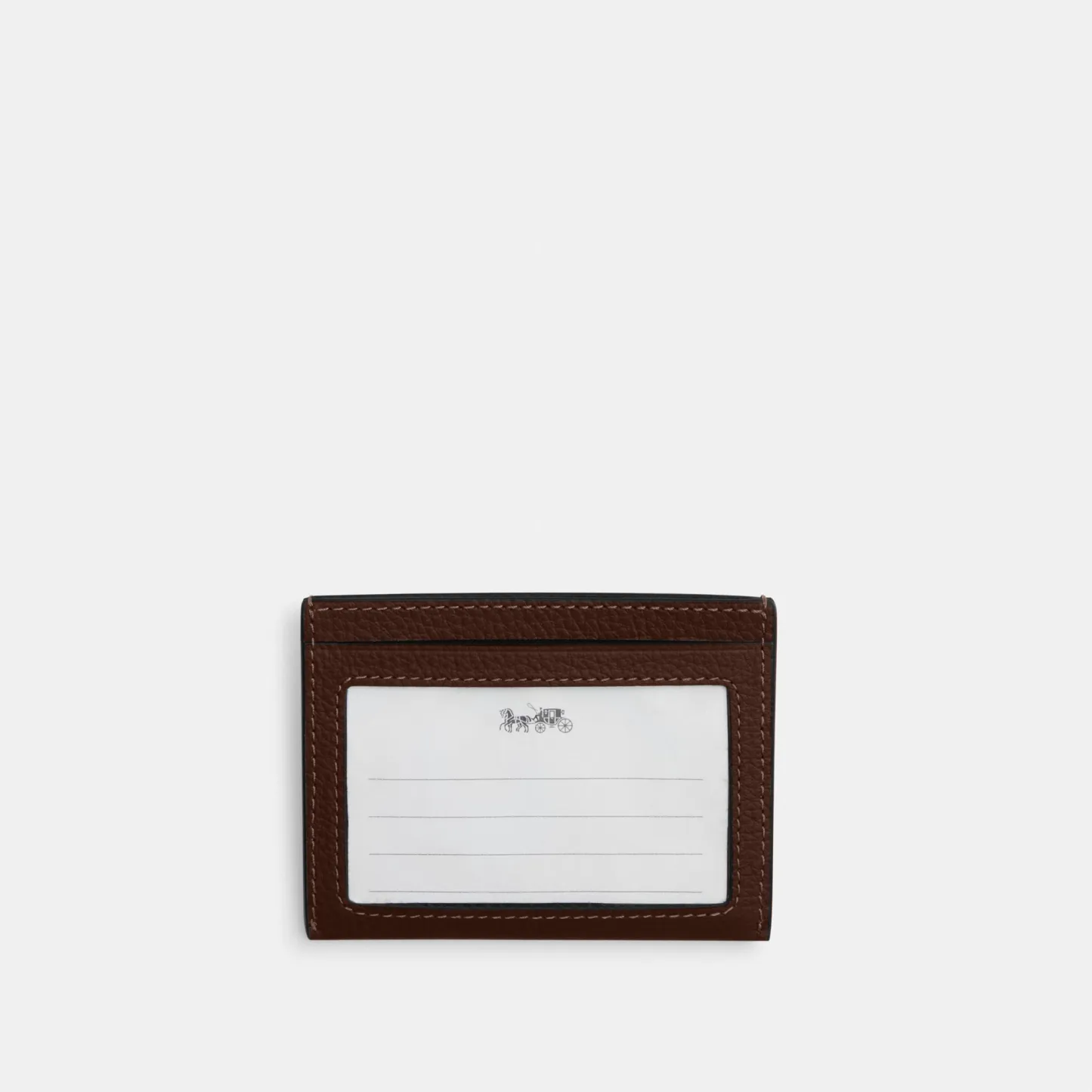 COACH®,Slim Id Card Case,Leather,Card Case,Casual,Brown,Back View
