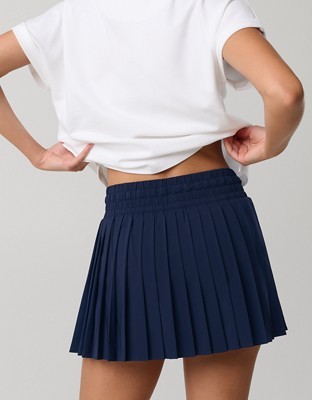 OFFLINE By Aerie Pleated Mini Skort - Royal Navy