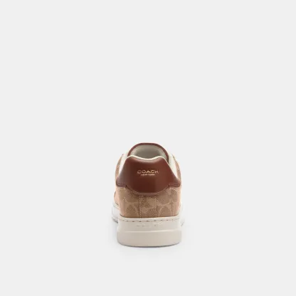 COACH®,High Line Sneaker In Signature Canvas,EVA,Canvas,Leather,Casual,Fabric,Logo,Pull Tab,Casual,Brown,Alternate View