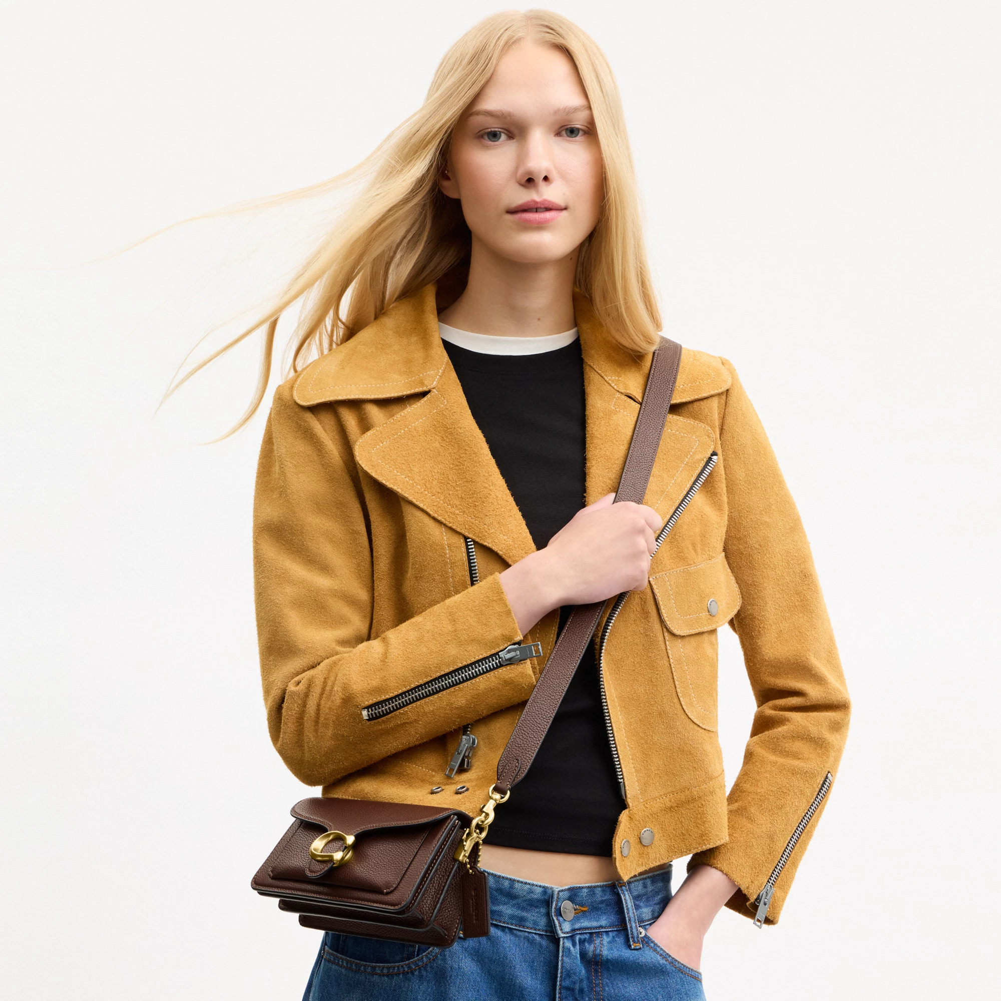 COACH®,Tabby Shoulder Bag 20,Leather,Shoulder Bag,Embossed,Metal,Logo,Day Party,Brown