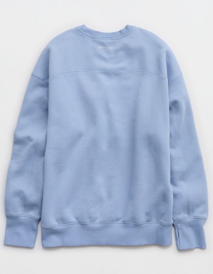 OFFLINE By Aerie Cloud Fleece Oversized Crewneck Sweatshirt - Monaco Blue