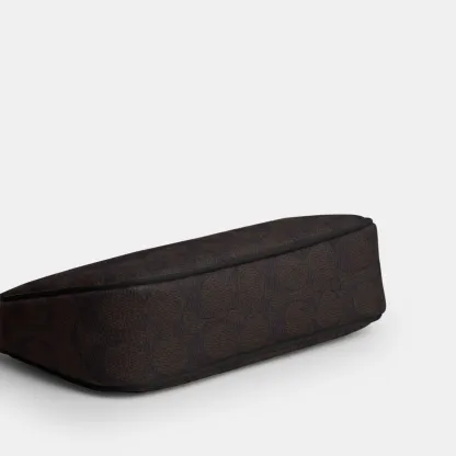 COACH®,Nolita 19 In Signature Canvas,Canvas,Shoulder Bag,Metal,Casual,Brown,Outsole View