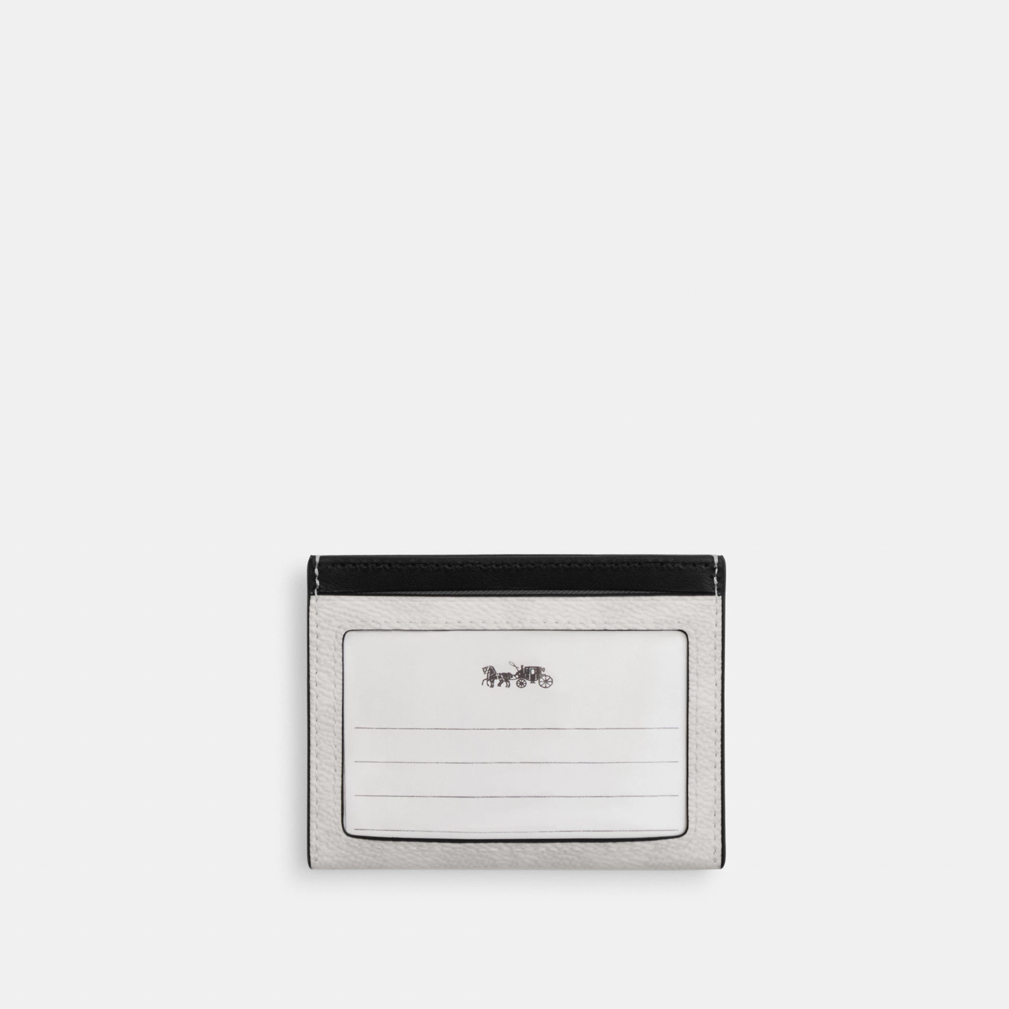 COACH®,Slim Id Card Case In Signature Canvas,Card Case,Color Block,Casual, Father's Day,Multi Color,Back View