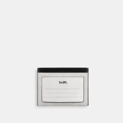 COACH®,Slim Id Card Case In Signature Canvas,Card Case,Color Block,Casual, Father's Day,Multi Color,Back View