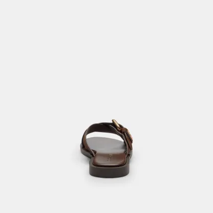 COACH®,Crisscross Buckle Sandal,Brown,Alternate View